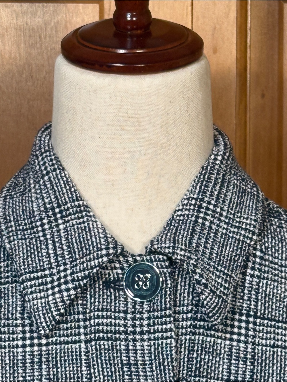 Veronica Beard Glen Plaid Blue White Dickey - Picture 5 of 13